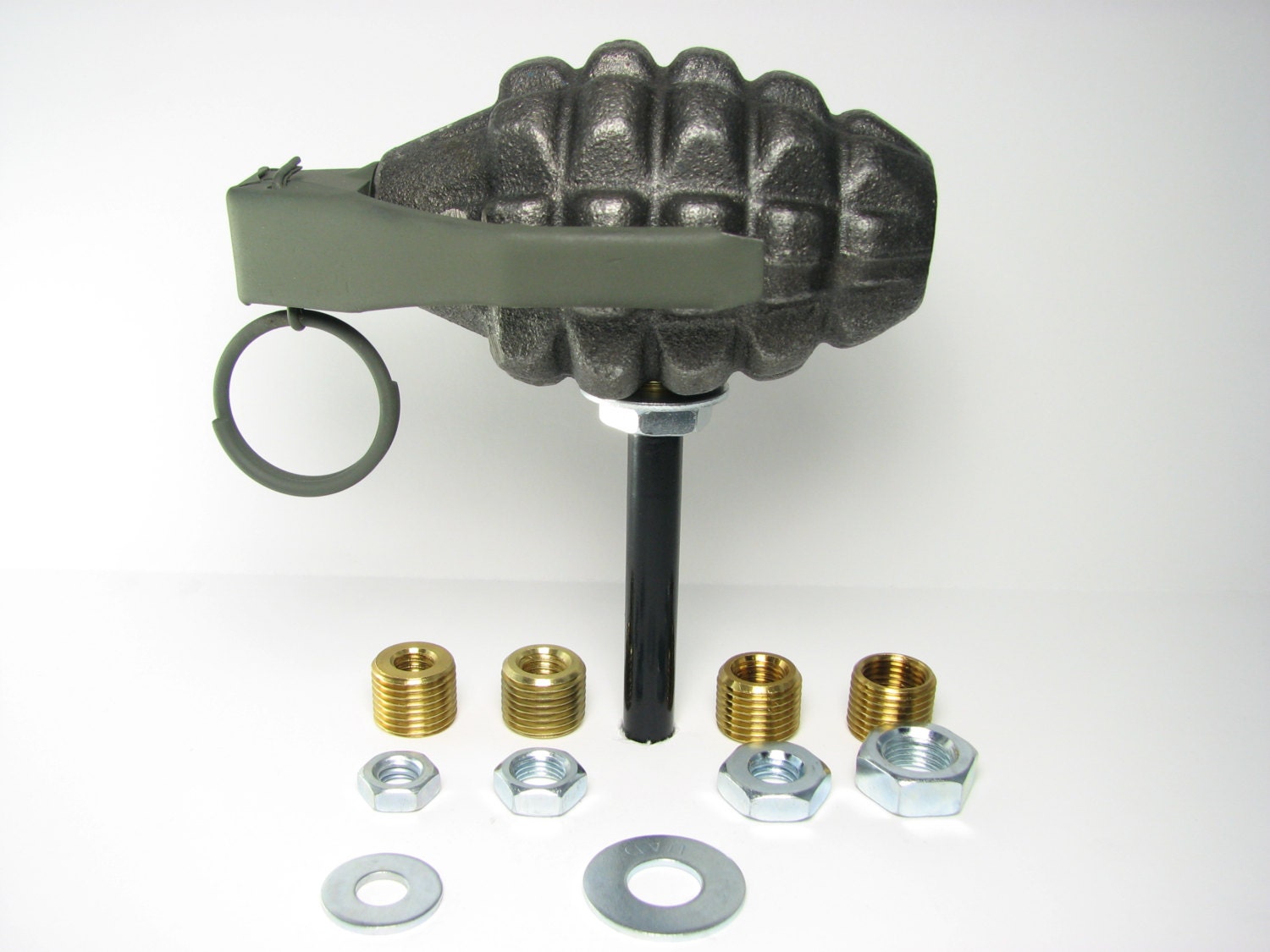 Pineapple Grenade Shift Knob Standard Inserts Military