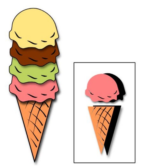 Download Ice Cream Cone Stackable SVG