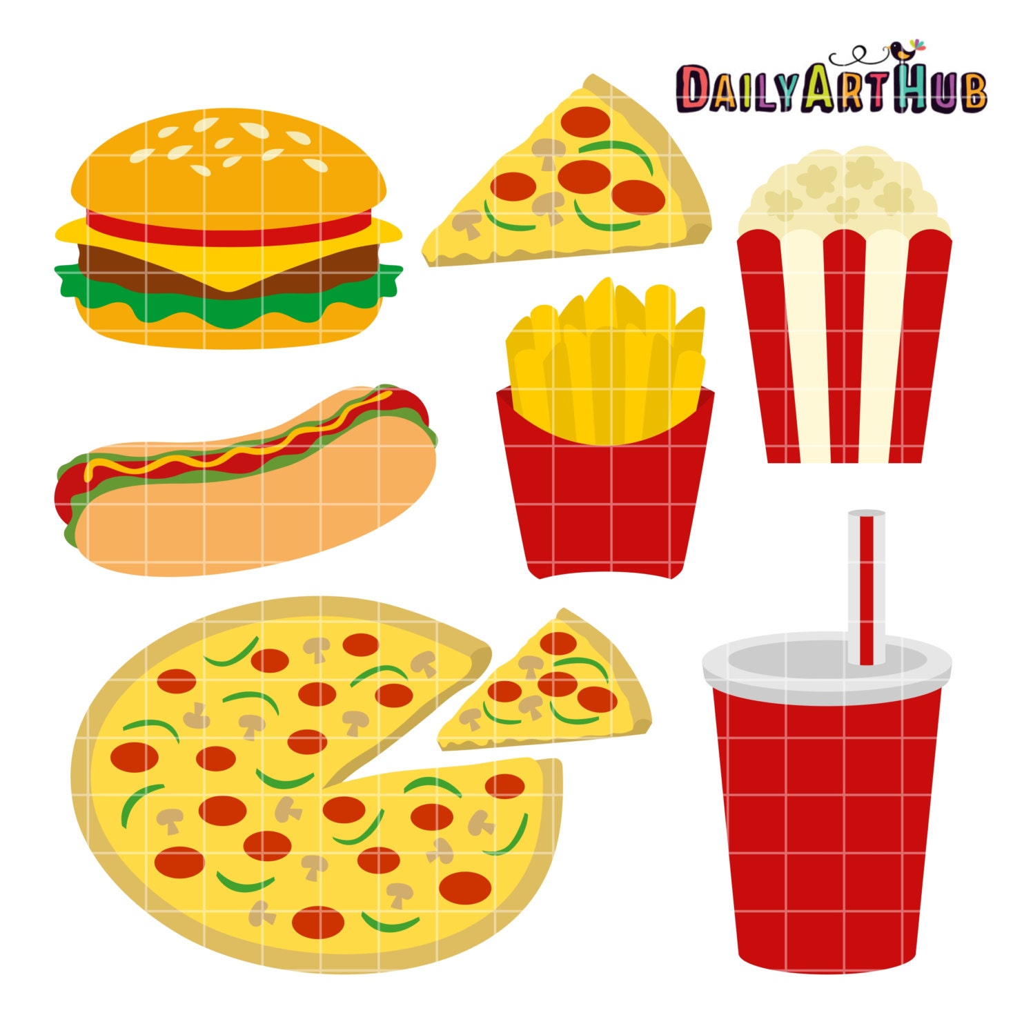  Fast Food Clip Art Take away Clipart Restaurant by DailyArtHub
