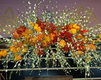 Silk Forsythia Floral Swag