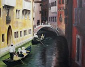 Venice, original acrylic painting, wall art, home decor, printable art, instant download Venice, original acrylic painting, wall art, home decor, printable art, instant download