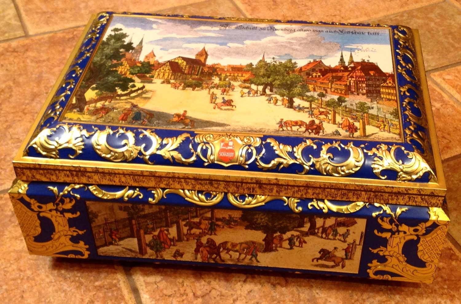 Download Fascinating West German Cookie Tin Box by AubergedeSeattleShop