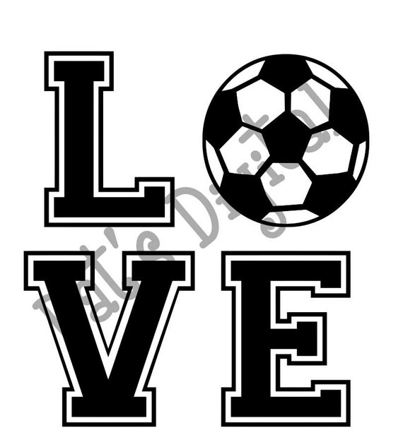 Download Items similar to Soccer Love Cutting or Printing Digital ...