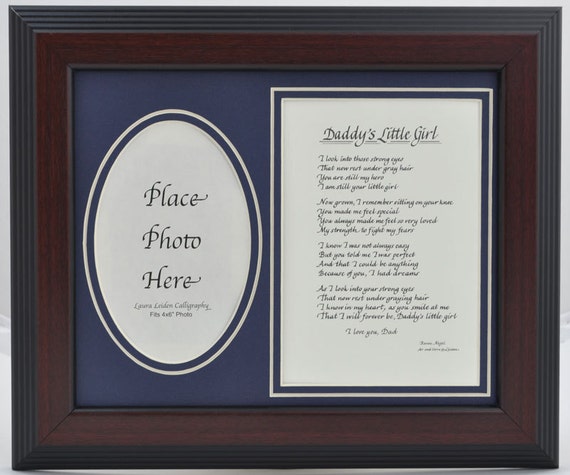 8x10 Daddy's Little Girl Picture Frame Poem Gift from