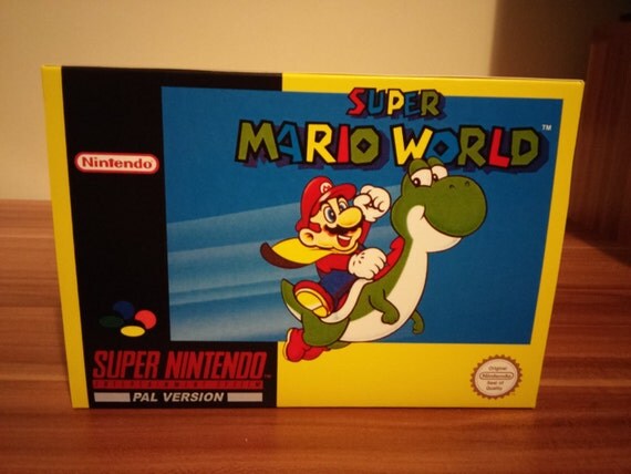 SNES Super Mario World PAL Repro Box and Insert by DangerousGames