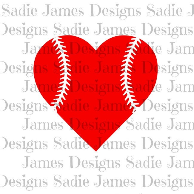 Download Heart baseball laces SVG and Silhouette Studio cutting file