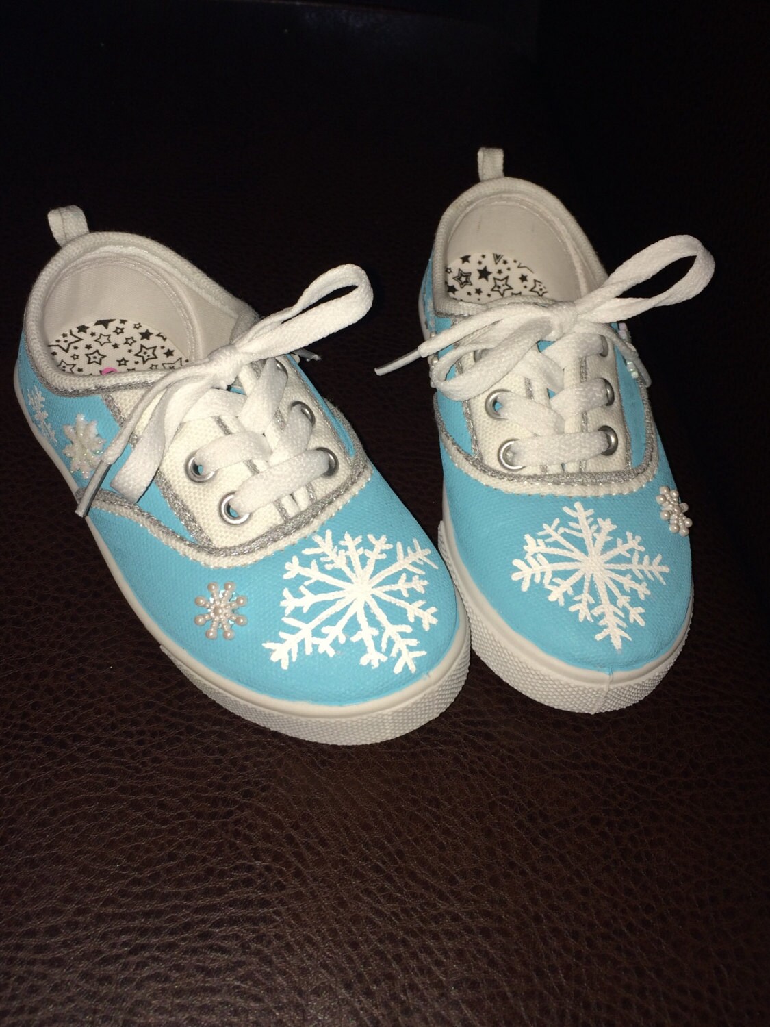 Painted Elsa Frozen Tennis Shoes
