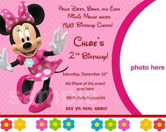 Minnie Mouse Digital Invitations 8