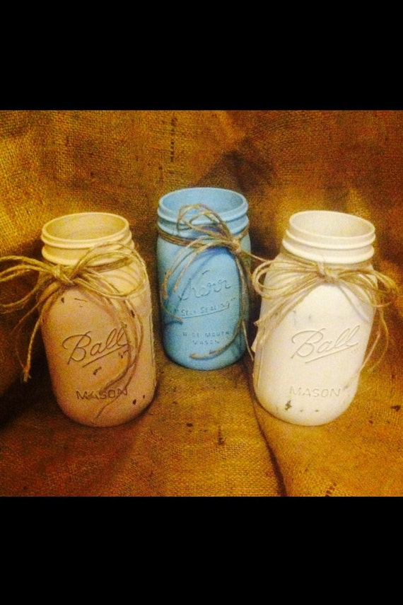 Items similar to Decorative Mason Jars on Etsy
