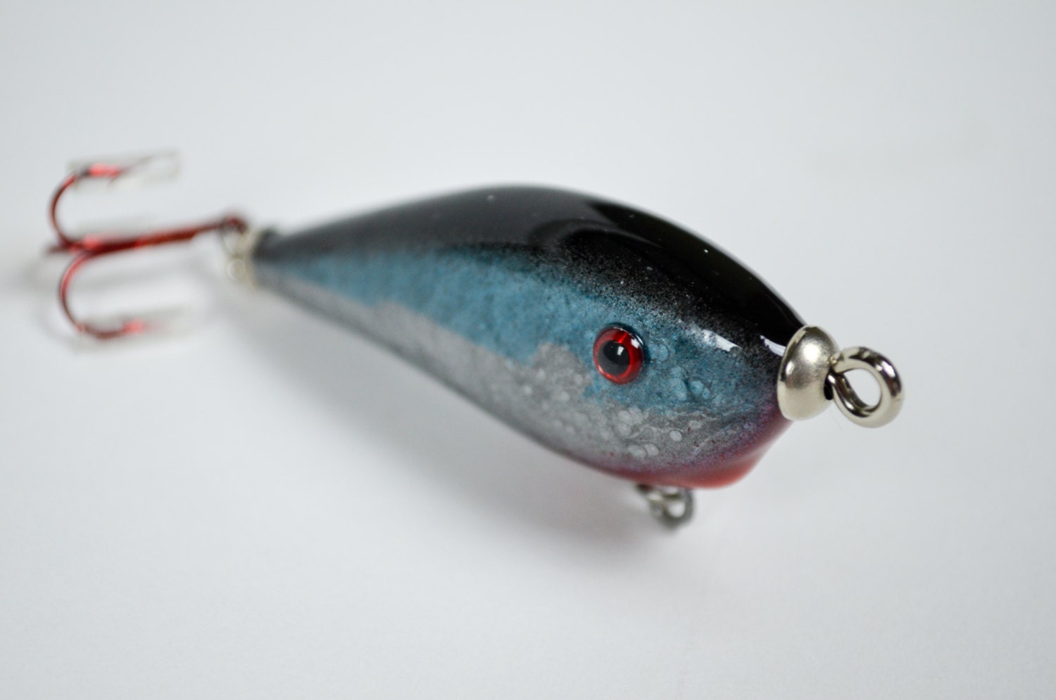 Handmade Wooden Fishing Lure / Midnight Blue by FishingforHer
