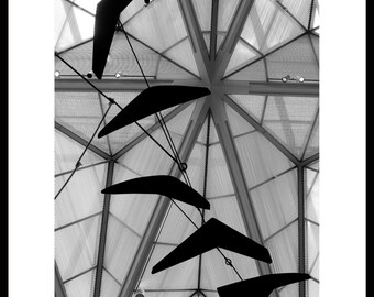 Calder Mobile, National Gallery of Art, Washington DC, Black and White, Fine Art Photography