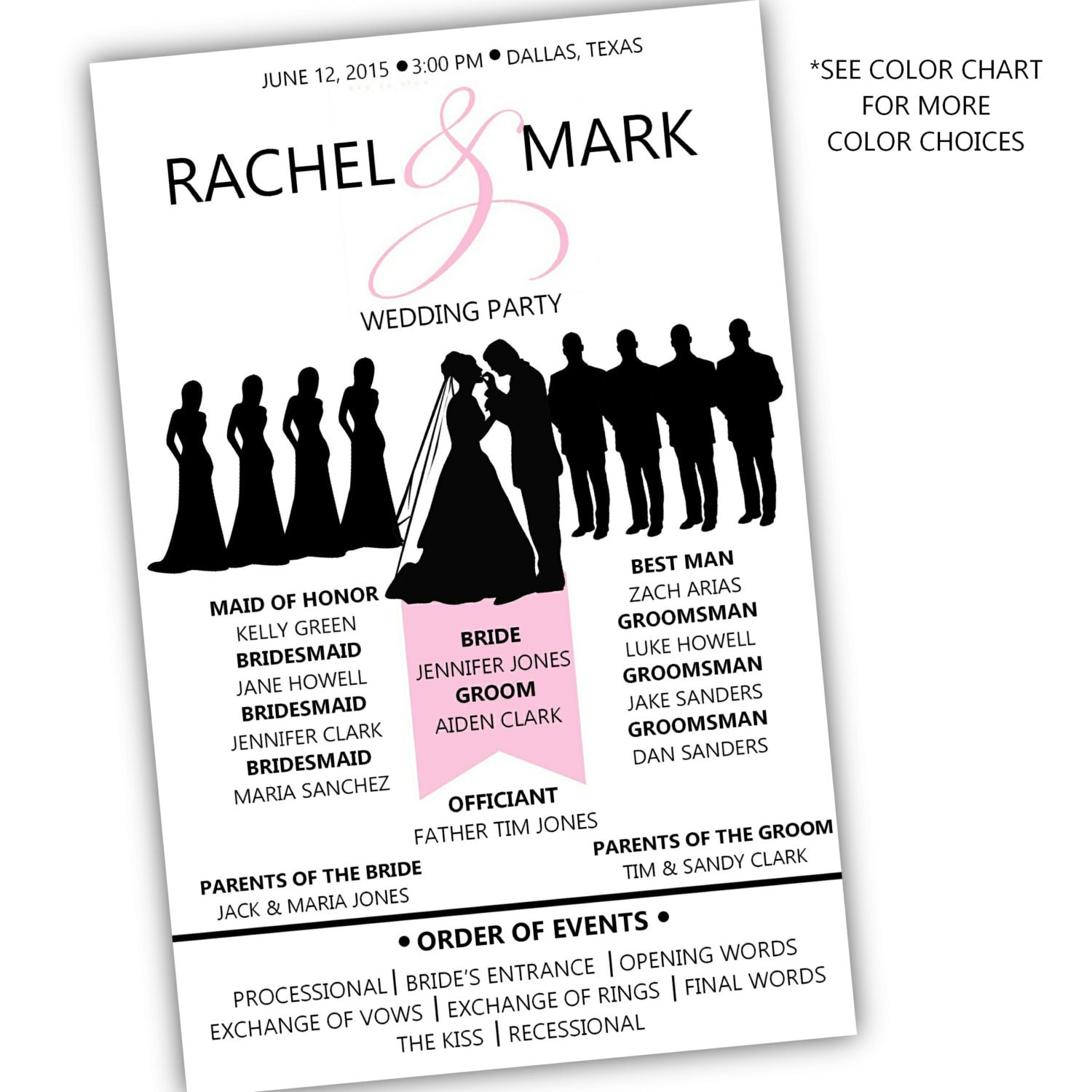 bridal-party-silhouette-program-template