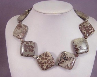 Necklace Artistic Stone 35mm Diamond Beads 925 NSAS5742