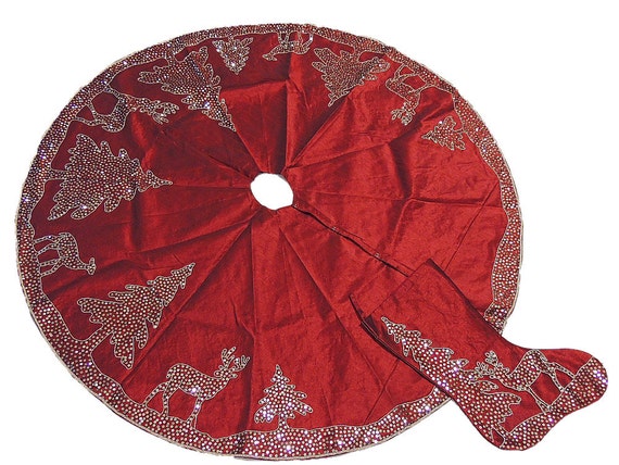 burgundy organza fabric christmas tree skirt and stocking with burgundy organza fabric christmas tree skirt and stocking with