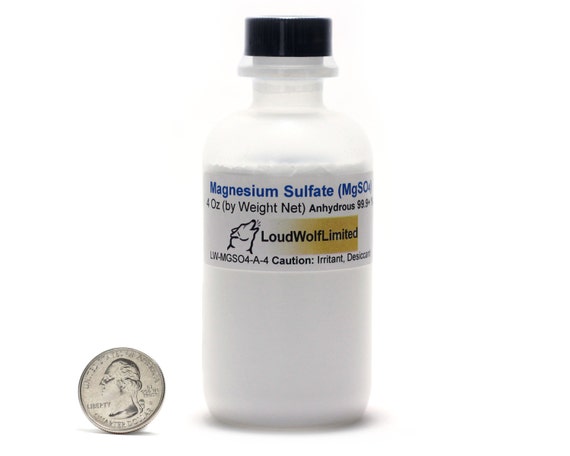 Magnesium Sulfate Anhydrous / 4 Ounces / 99.9% Pure / by ...