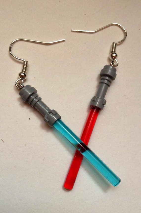 Lightsaber Earrings / Star Wars Earrings by Curiositydesign