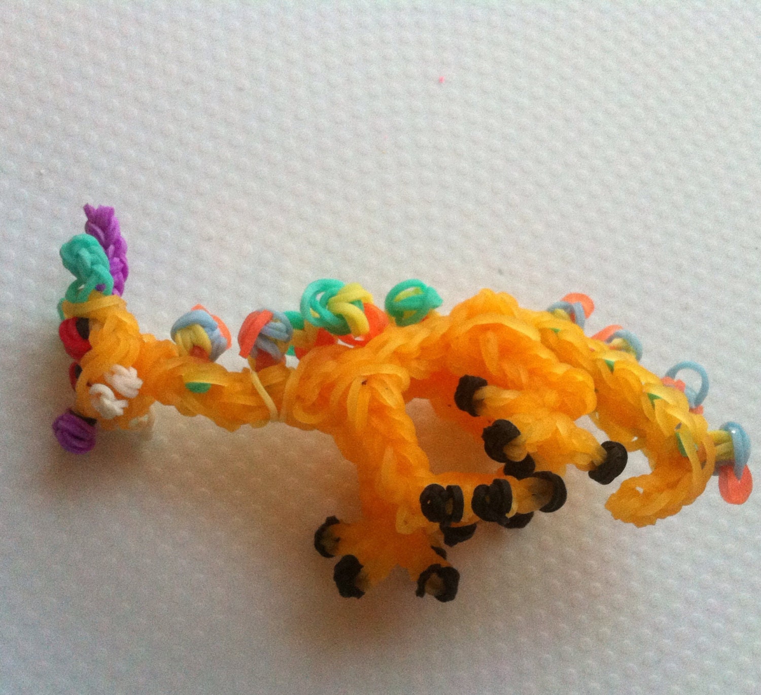 Loom Band Dragon charm Extra Large Rainbow Loom 5 by PicassoTheKid