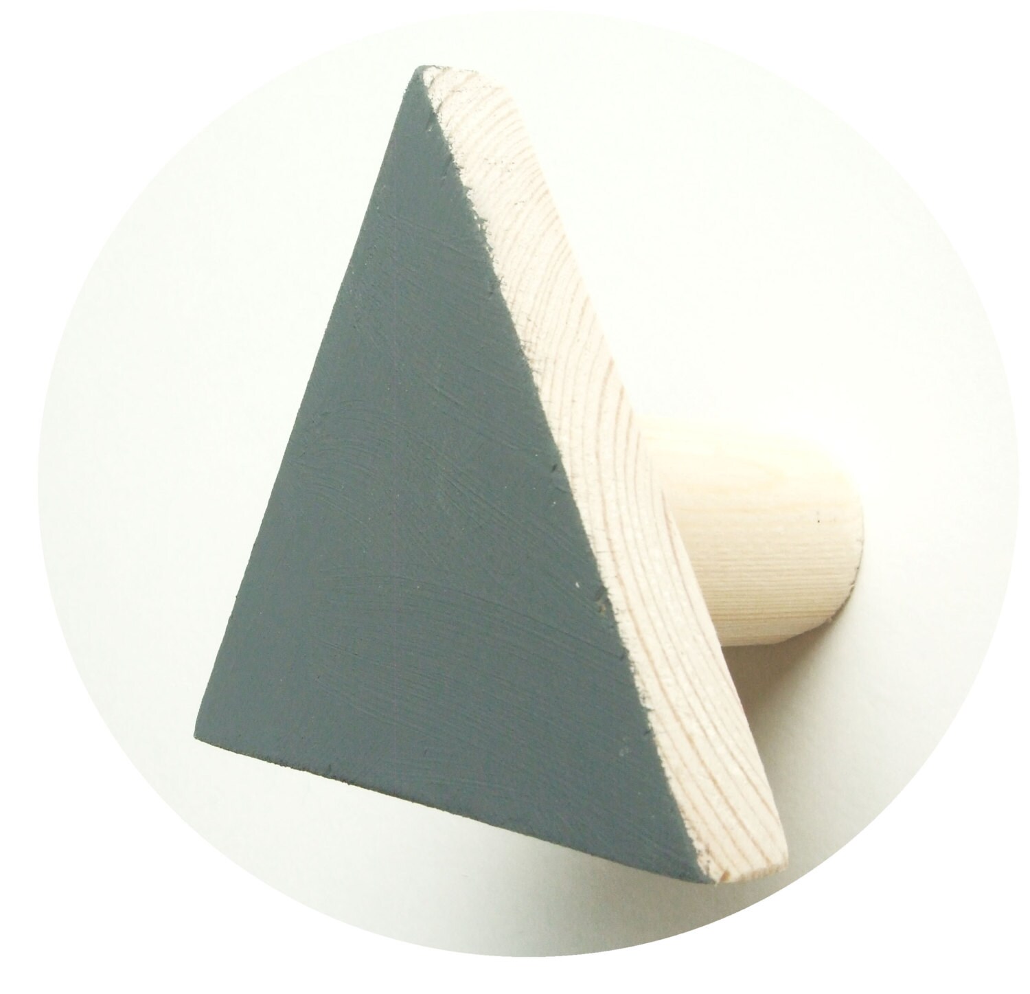 wooden wall hook pine triangle hooks hand painted