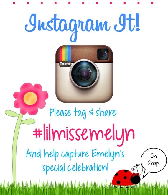 Instagram Birthday Printable Hashtag Sign by TodaysFullOfPossible