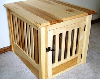 Large Side Entry Wood Dog Crate Furniture by HuntRidgeRanch