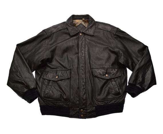 Vintage Leather Jacket Roundtree & Yorke by IndieClubVintageLLC
