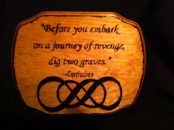 Items similar to REVENGE Double Infinity Emily Thorne Confucius Quote