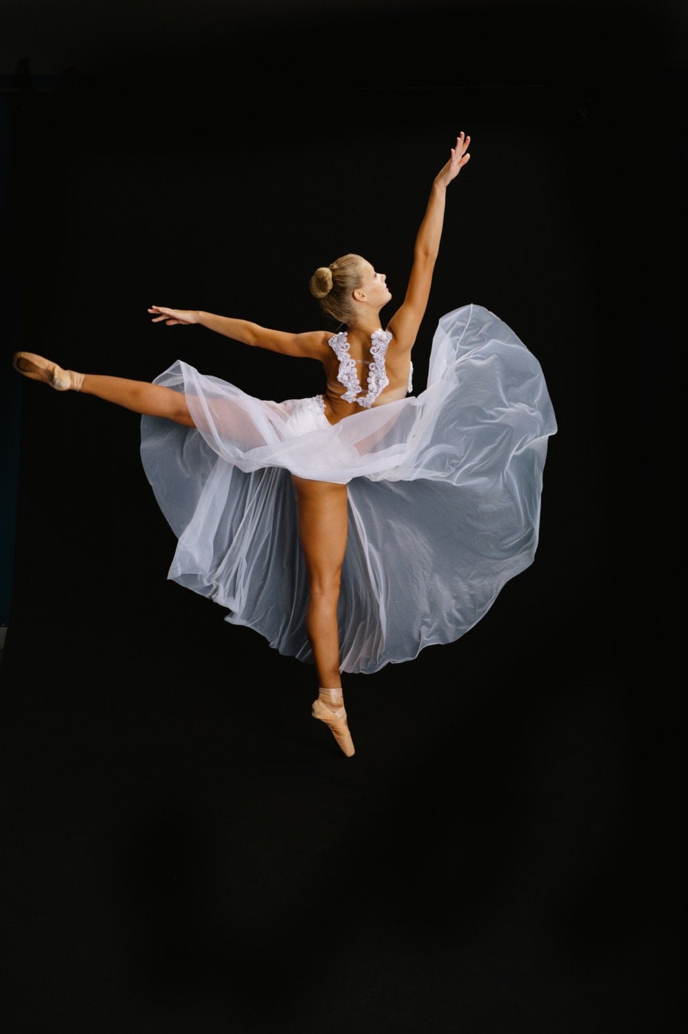 White pointe or lyrical dance costume by RougeDanceCostumes