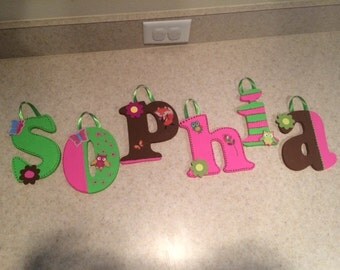 Items similar to Original Ruffled Nursery Letters on Etsy