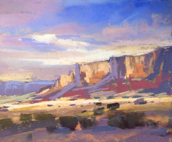 Items similar to Southwest Landscape, Clouds over Ghost Ranch 8x10