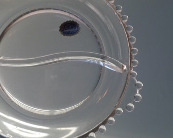 Candlewick Glass Dish - Divided Relish Tray, Imperial, Made in USA, Original Box