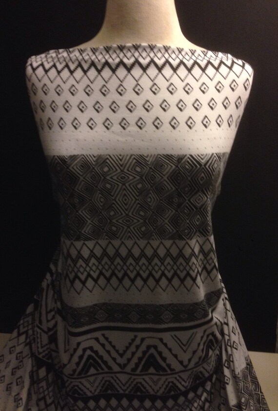 Stretch Jersey Knit Tribal Pattern 2 Yards