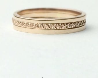 Solid gold russian wedding ring