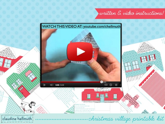 Miniature christmas village gift box christmas village favor boxes luminaries party