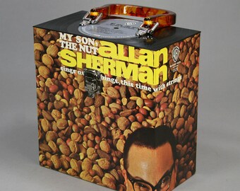 Vinyl Record Case 7-inch 45's - "The Nut Case" - Handmade from Recycled Records