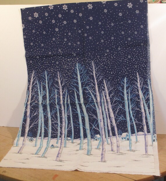 Fabric panel Winter Snow scene