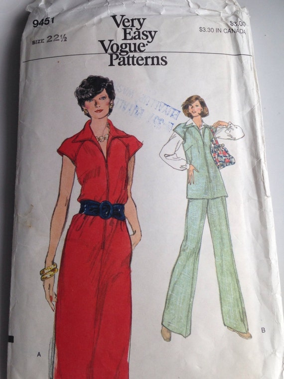 Etsy, Etsy Vintage, Vintage Pattern, Women's Dress and Pants Pattern ...