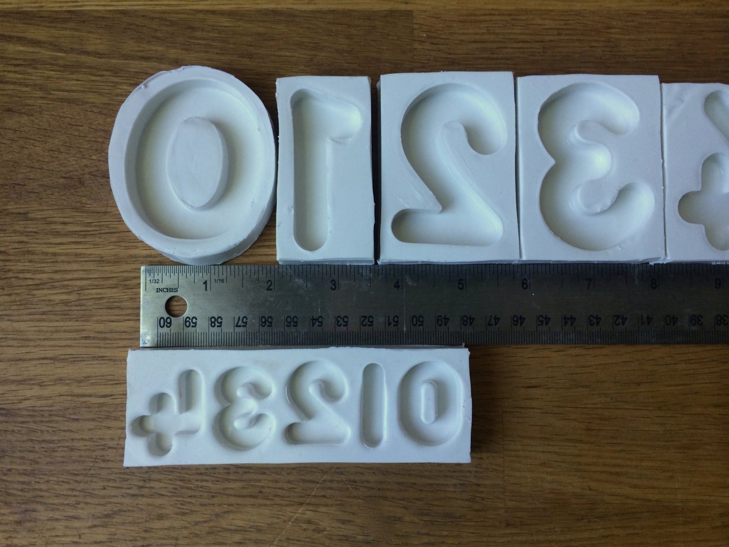 Extra LARGE number silicone molds