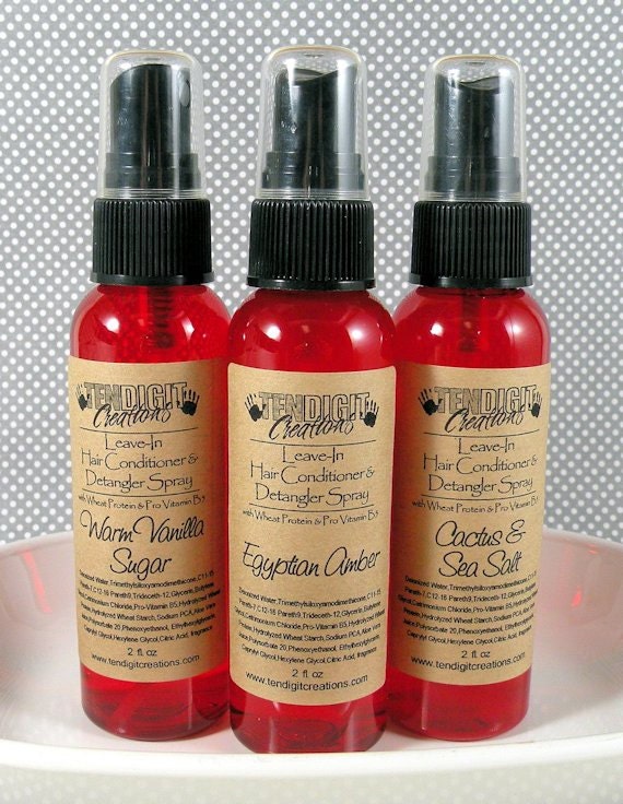 Leave In Conditioner Detangler Spray 2oz by TenDigitCreations