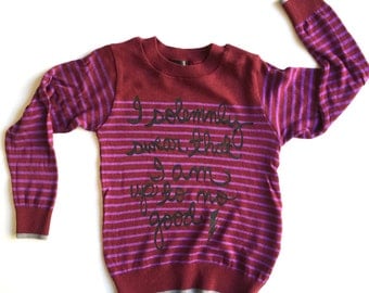 SALE Toddler Size 6. Harry Potter Kids Sweater "I solemnly swear that i am up to no good". Ready To Ship