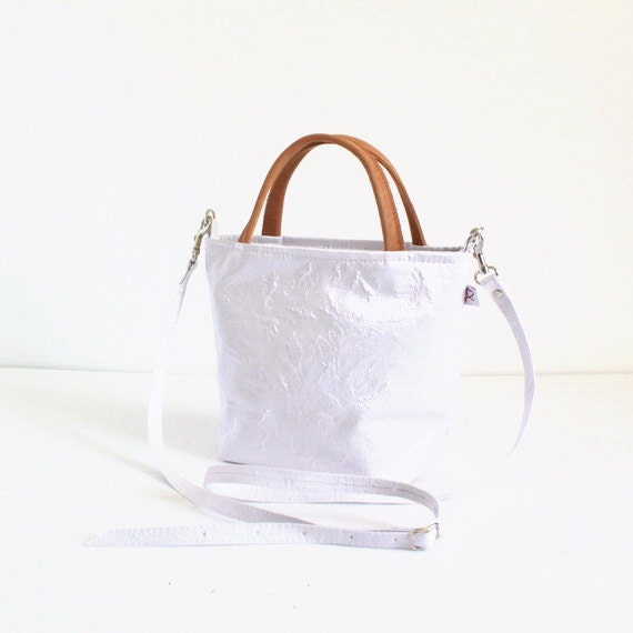 Small white purse White mini crossbody purse by alfastudio