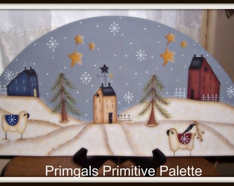 Primitive Saltbox House Door Crown/Topper Home Decor