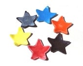 Star Ring Dish Set of 6 Stars Cute Party Favor Ceramic Pottery Star Miniature Dish Ring Dishes Tiny Star Shower Favors BFF Gift Office Gift