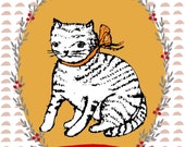 HOLIDAY Cards Set - Cat - Merry Christmas- postcard set of 6