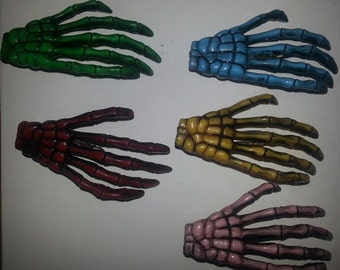 Skeleton hands,Zombie, Zombie barrette, Blood , Zombie clip, Horror, Horror clip, Walking dead