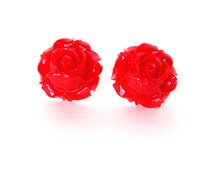 Popular items for red rose jewellery on Etsy