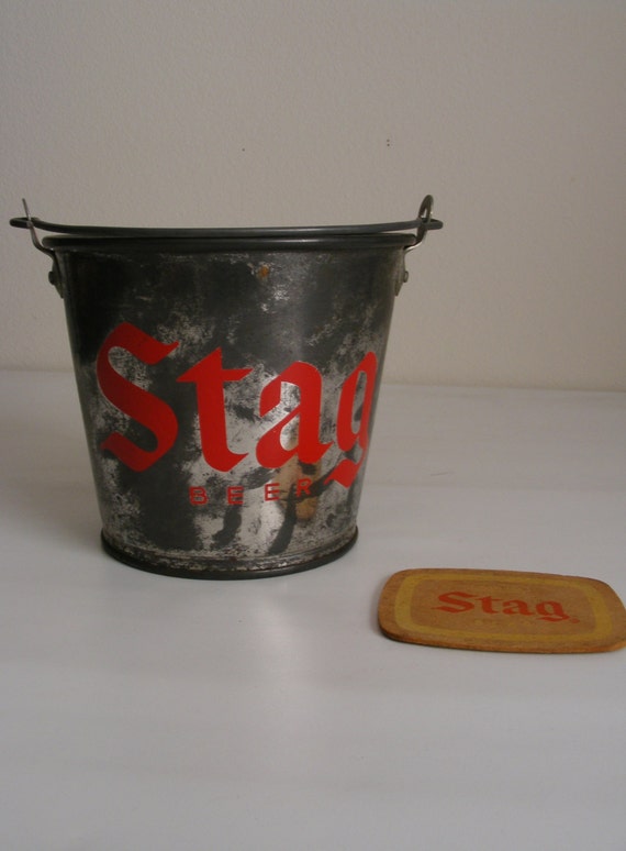 Vintage Stag Beer Bucket by RiverBazaar on Etsy