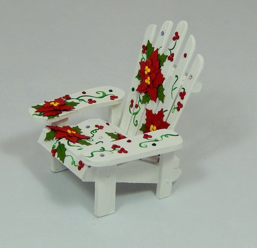 Adirondack Chair Christmas Tree Ornament in White with
