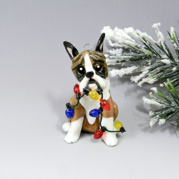 boxer christmas ornament figurine lights by themagicsleigh boxer christmas ornament figurine lights by themagicsleigh