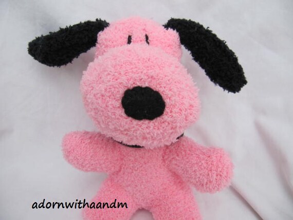 pink stuffed dog toy