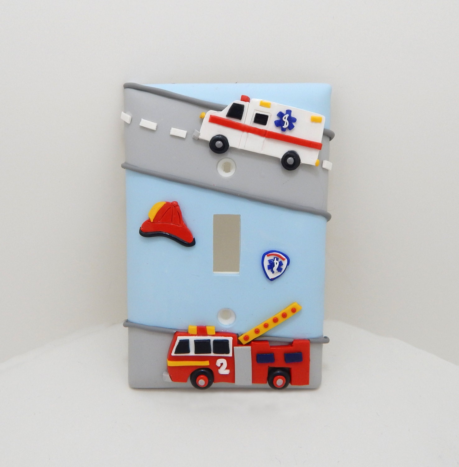Ambulance and Fire Engine Light Switch Cover or Outlet Cover